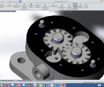 3D модель Насос шестеренчатый в SolidWorks