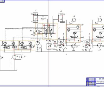 Чертеж Проектирование гидросхемы ЭТЦ
