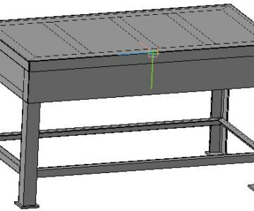 3D модель Стол слесарный для выполнения слесарных и мелких сварочных работ