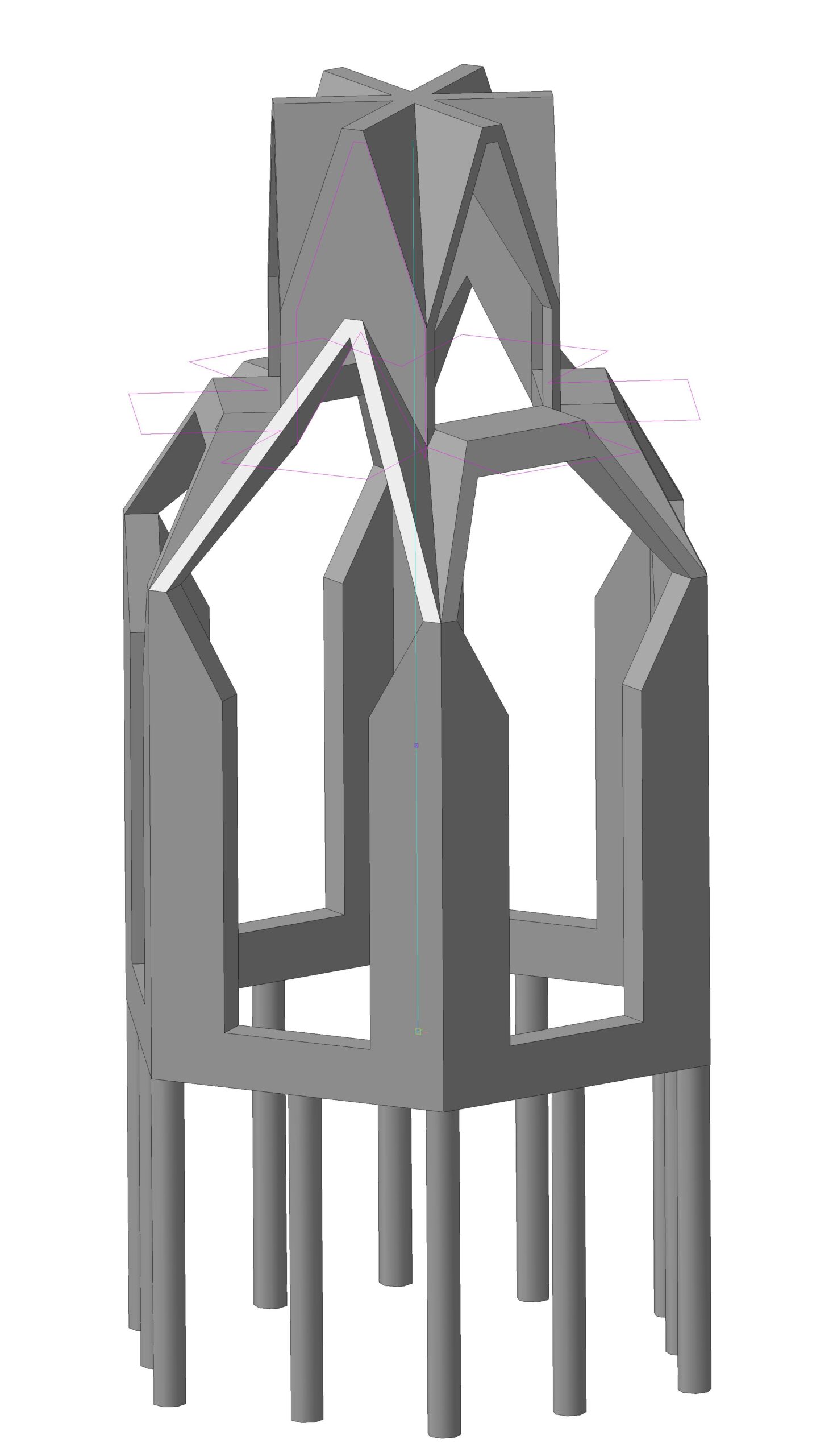 3D модель Бетонная часовня