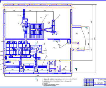 Чертеж "Механизация технологических процессов в кормоцехе"