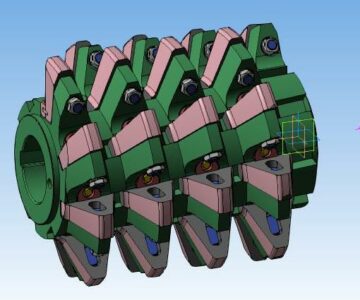 3D модель Фреза червячная с механическим креплением зубьев (m=30)