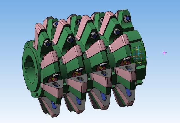 3D модель Фреза червячная с механическим креплением зубьев (m=30)