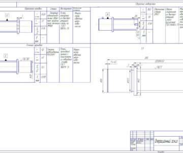 Чертеж "Технологический процесс механической обработки детали вал