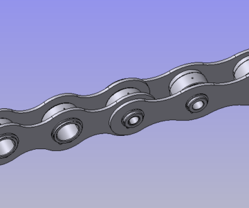 3D модель Отрезок тяговой цепи