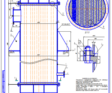 Чертеж «Расчёт и проектирование кожухотрубчатого теплообменника для конденсации паров этанола»