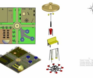 3D модель Детская площадка, зона отдыха и проведения массовых мероприятий