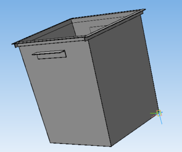 3D модель Мусорный контейнер 840х940х1000 мм