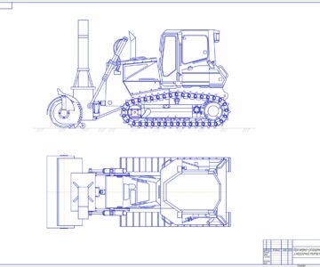 Чертеж Фрезерно-роторный снегоочиститель на базе Liebher 734