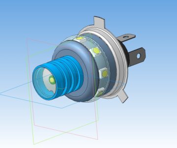 3D модель Автомобильная светодиодная лампа H4