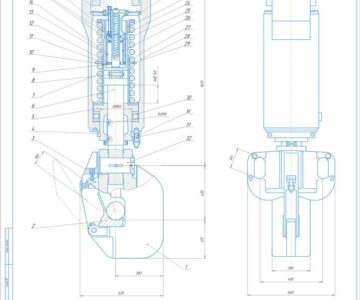 Чертеж Крюк буровой УК-225