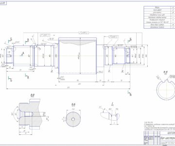 Чертеж Проектирование технологического процесса механической обработки вала-шестерни и приспособления для фрезерования