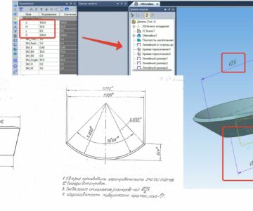 3D модель Обечайка_параметр_конус