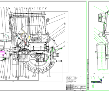 Чертеж Сборочный чертеж трактора Беларусc 1221.3