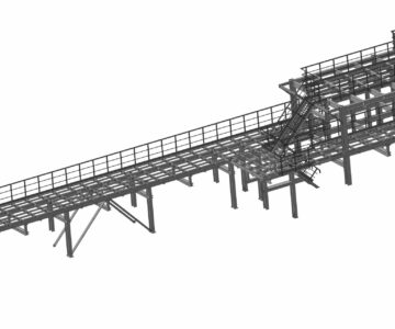 3D модель Верхняя площадка этажерки битумной установка