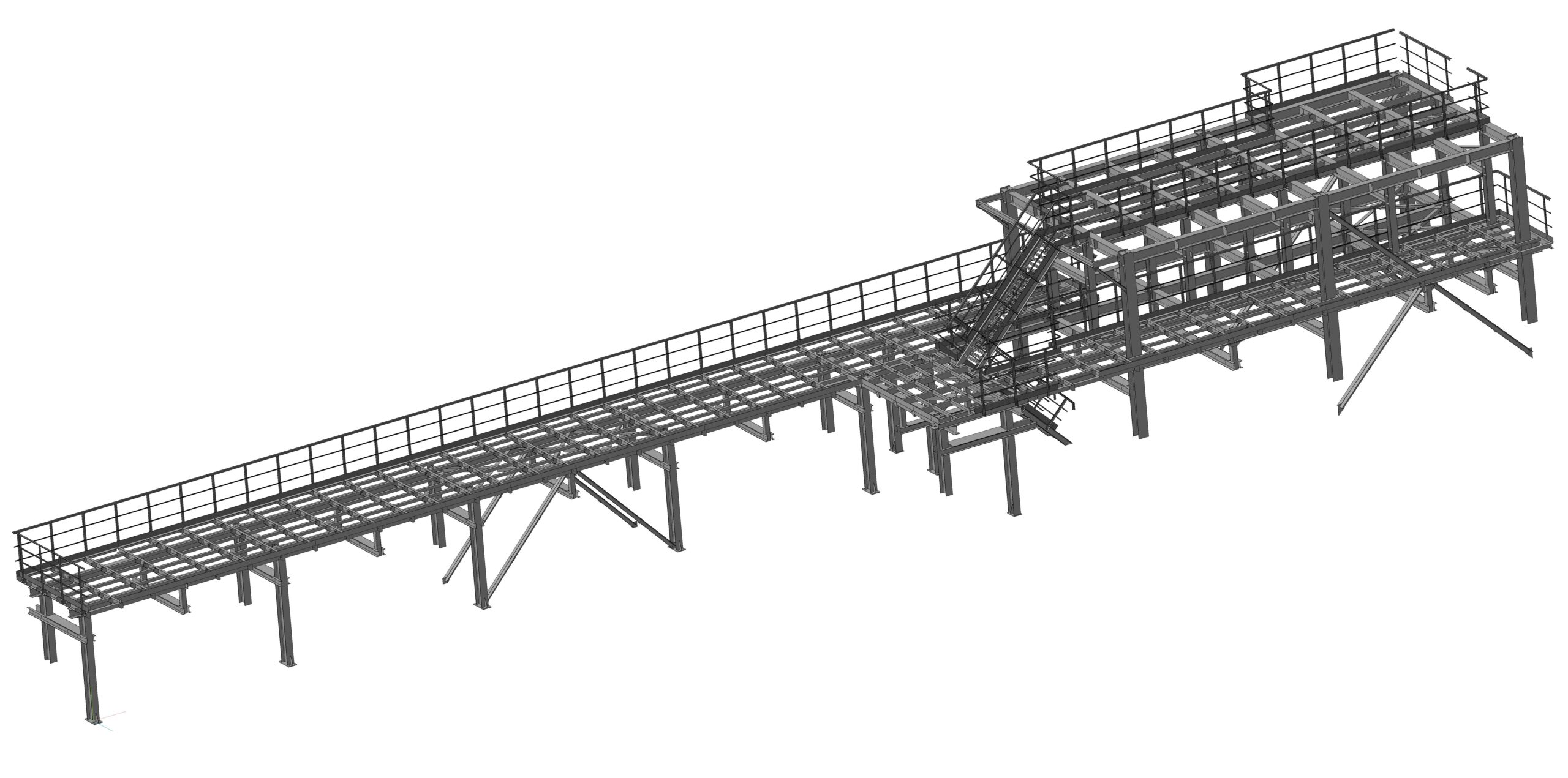 3D модель Верхняя площадка этажерки битумной установка