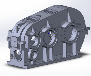 3D модель Корпус редуктора напорной лебедки для ЭКГ-8 (Литой)