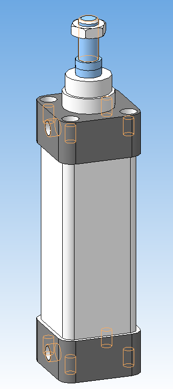 3D модель Пневмоцилиндр параметрический