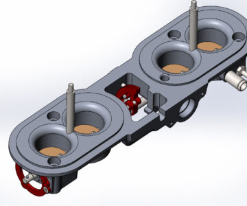 3D модель 4-х дроссельный впуск на ВАЗ 8V