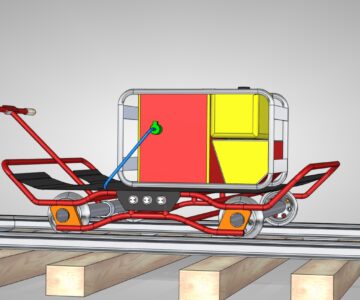 3D модель Путевая тележка с дизель-генератором