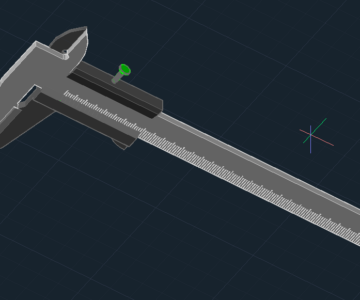 3D модель Штангенциркуль 3D в AutoCAD