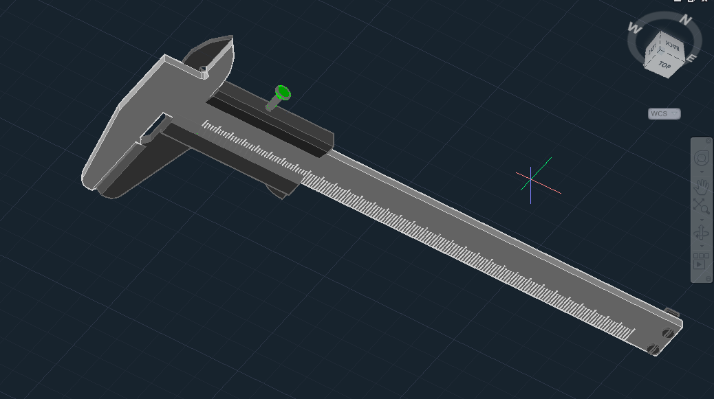 3D модель Штангенциркуль 3D в AutoCAD