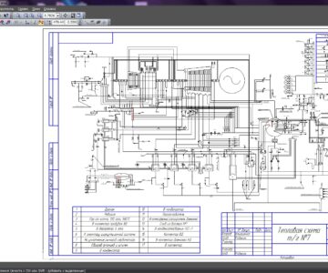 Чертеж Тепловая схема турбогенератора
