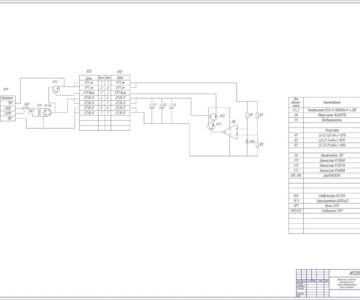 Чертеж Проектирование вторичного источника электропитания