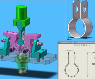 3D модель Штамп гибки хомута для трубы Ду=25