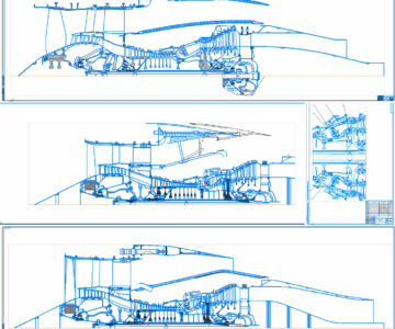 Чертеж Чертеж ГТД CFM56-3