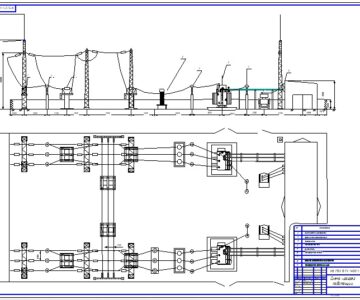 Чертеж Проектирование тупиковой понижающей подстанции 110/10 кВ