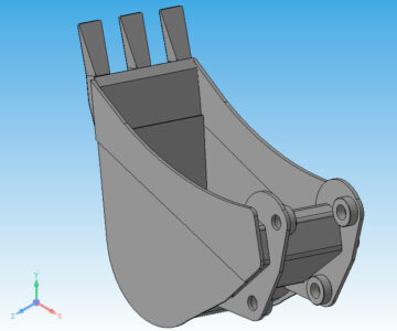 3D модель Ковш экскаватора Terex