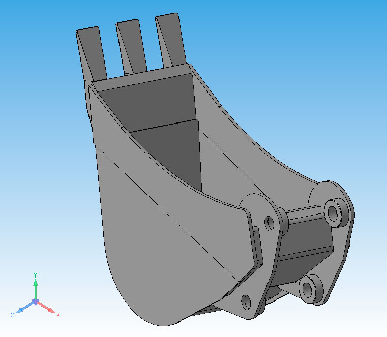 3D модель Ковш экскаватора Terex