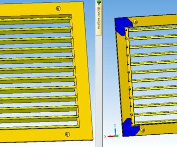 3D модель Стальная вентиляционная решётка