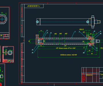 Чертеж Гидроцилиндр 50-400 с деталировкой