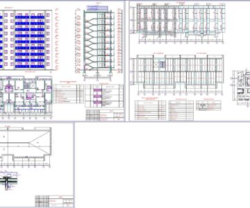 Чертеж Архитектура. 9-ти этажный 72-x квартирный кирпичный дом