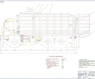 Чертеж Кузовной мусоровоз КО-415А