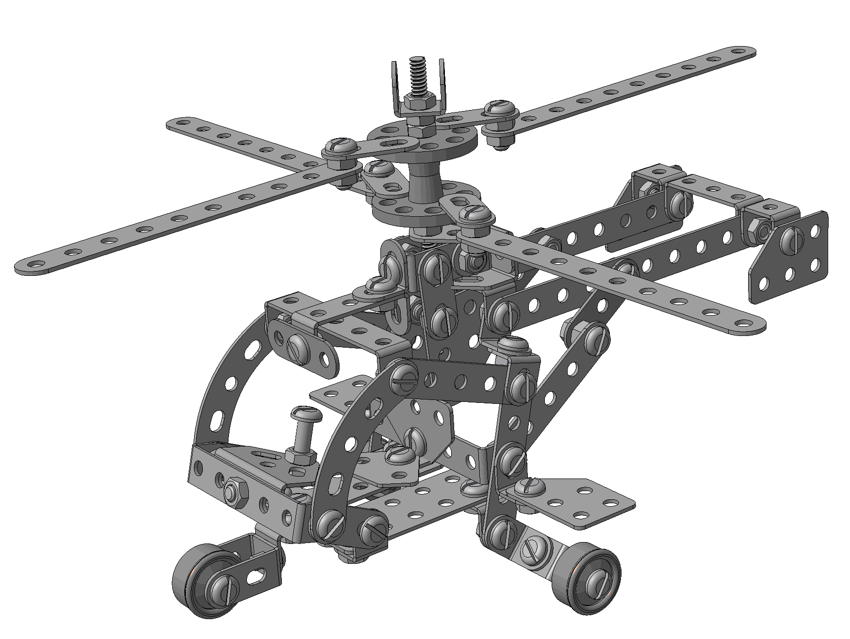 3D модель Вертолёт. Детский конструктор 3D