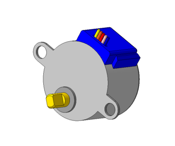 3D модель Шаговый двигатель 28BYJ-48 - 5V