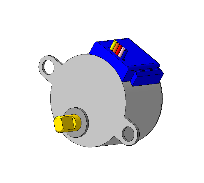 3D модель Шаговый двигатель 28BYJ-48 - 5V