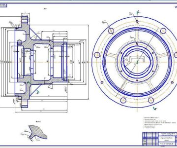 Чертеж Разработка участка цеха по изготовлению ступицы переднего колеса автобуса ЛиАЗ 5256