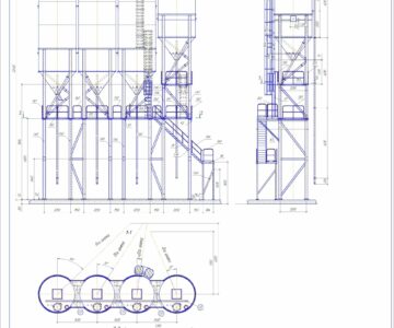 Чертеж Монтажная схема силосов