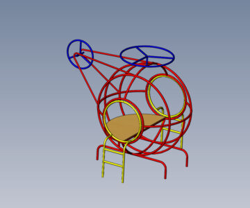 3D модель Оборудование для детской площадки "Вертолет"