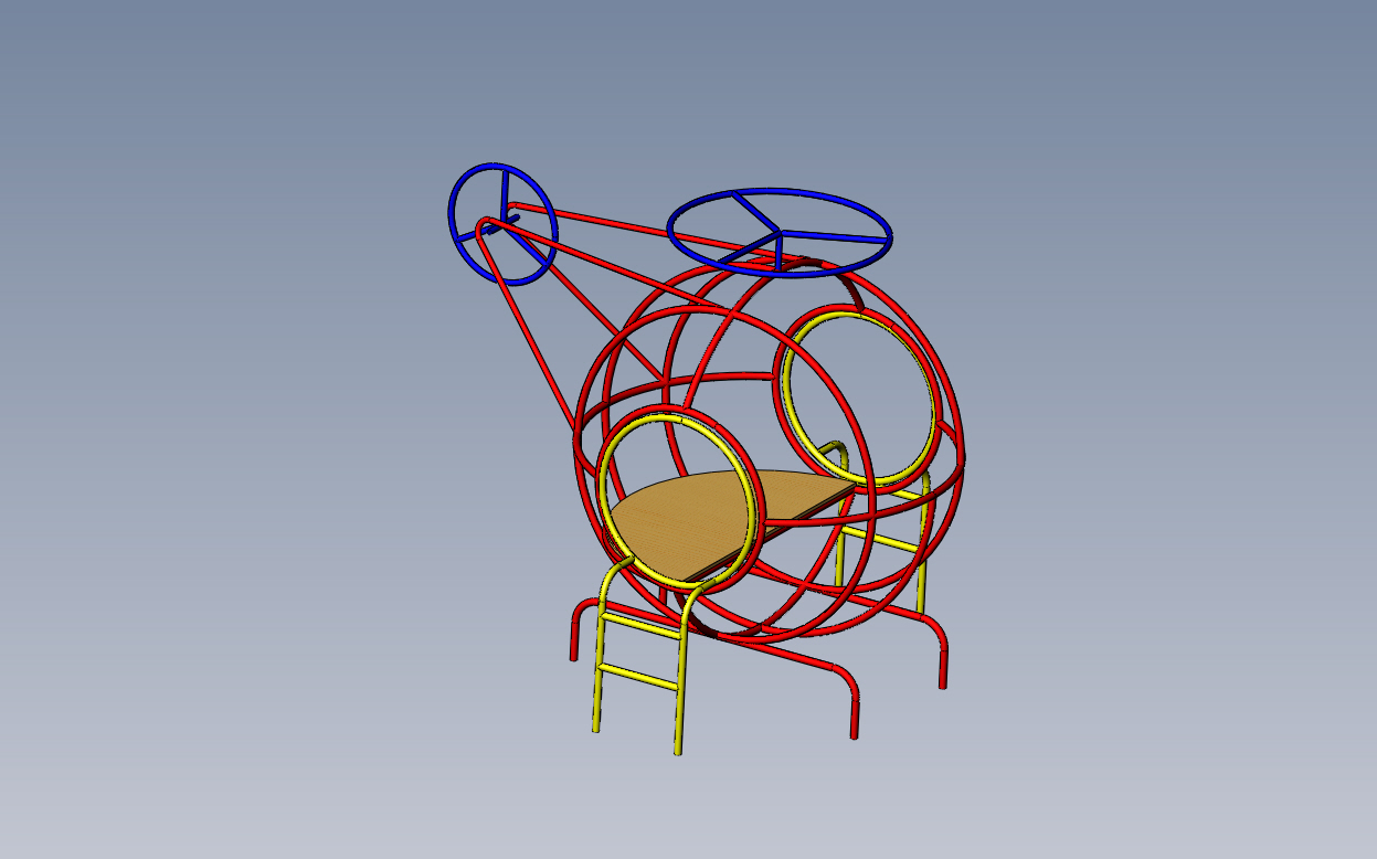 3D модель Оборудование для детской площадки "Вертолет"