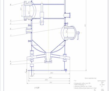 Чертеж Скрубер-пылоуловитель компрессорной станции магистрального газопровода