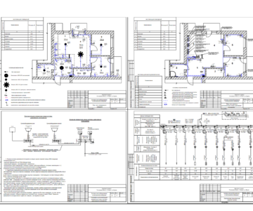 Чертеж Силовое электрооборудование и освещение квартиры