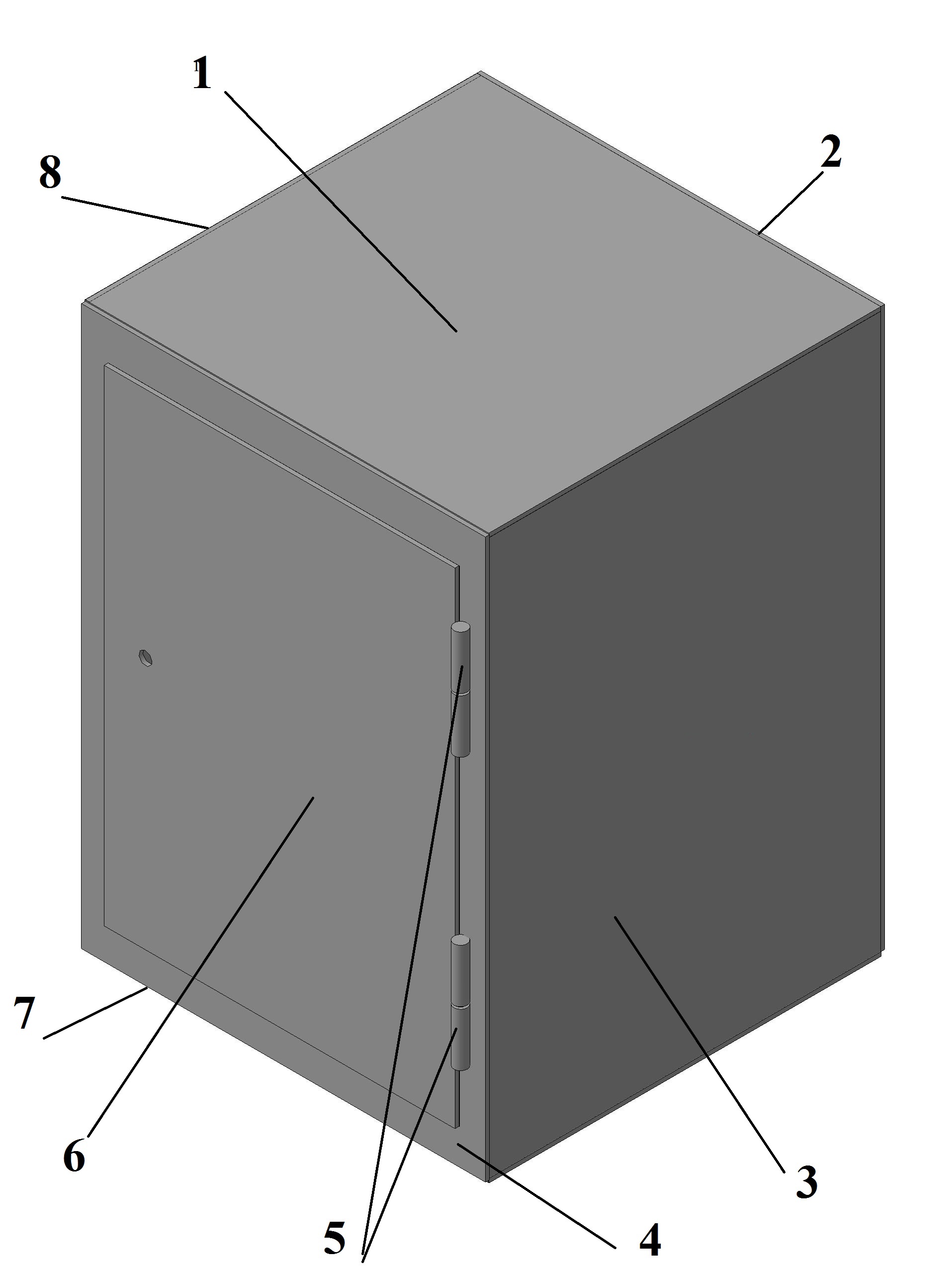 3D модель Офисный шкаф-сейф МШ-50