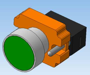 3D модель Кнопка XB2-BA зелёная