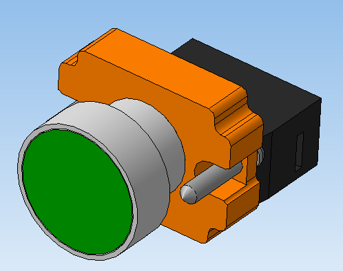 3D модель Кнопка XB2-BA зелёная