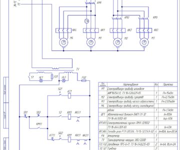 Чертеж электропривод токарно-винторезного верстата 16К20